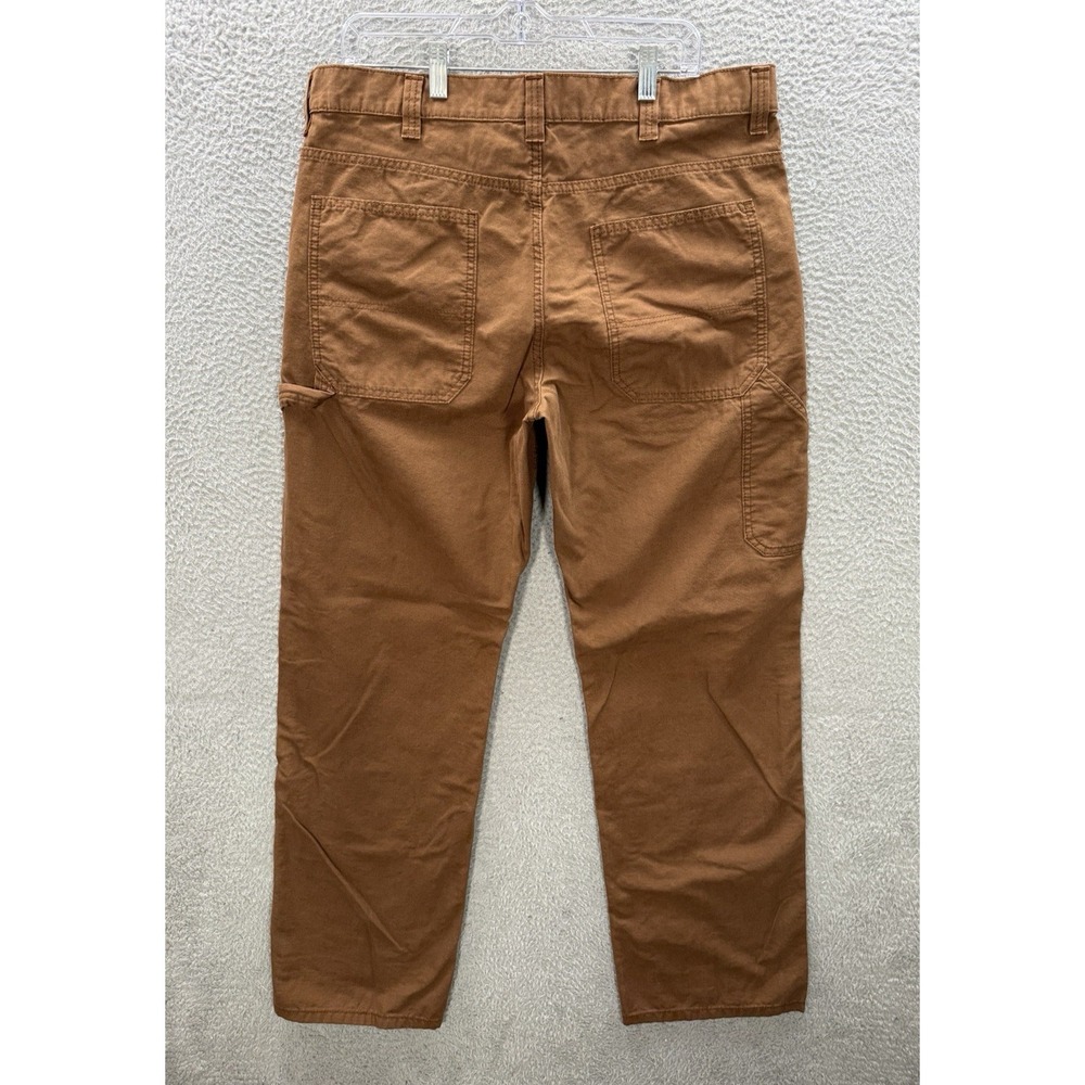 Blue Mountain Pants Mens 36x34 Brown Canvas Relaxed Carpenter Workwear Grunge